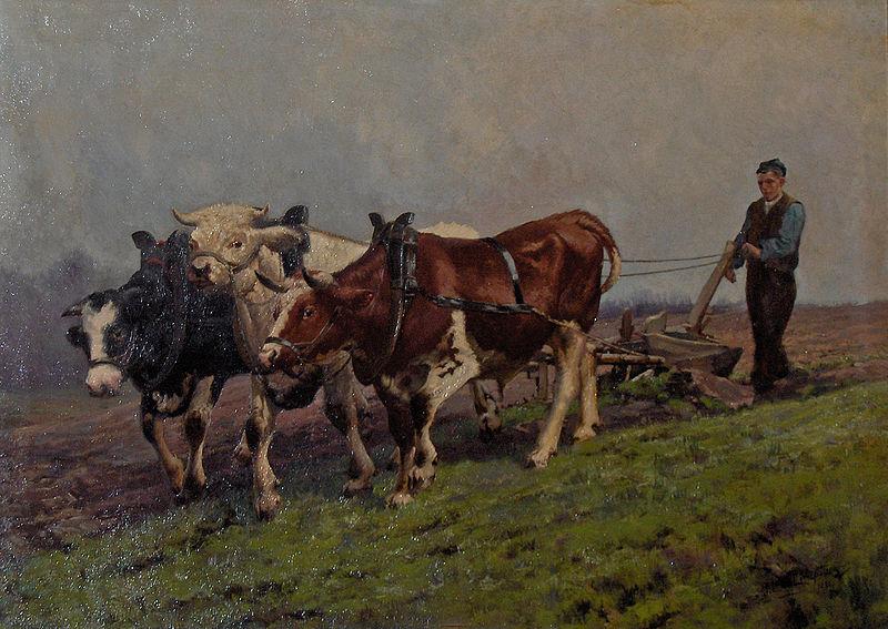 Georges Jansoone Plowing oil painting picture